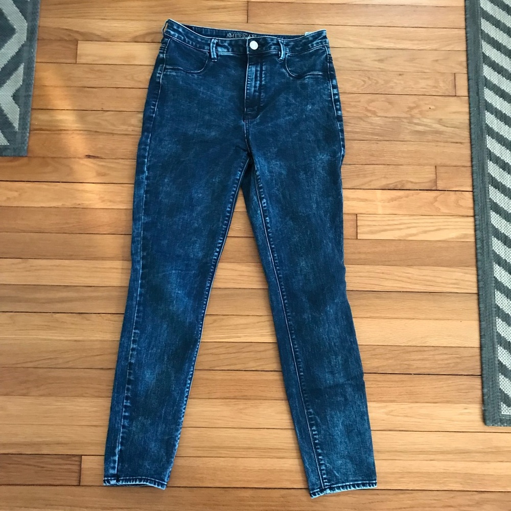 AE High Waisted Distressed Jeggings (Long)